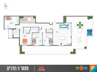 5 חדרים