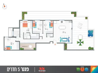 5 חדרים