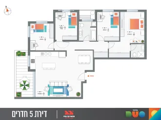 5 חדרים