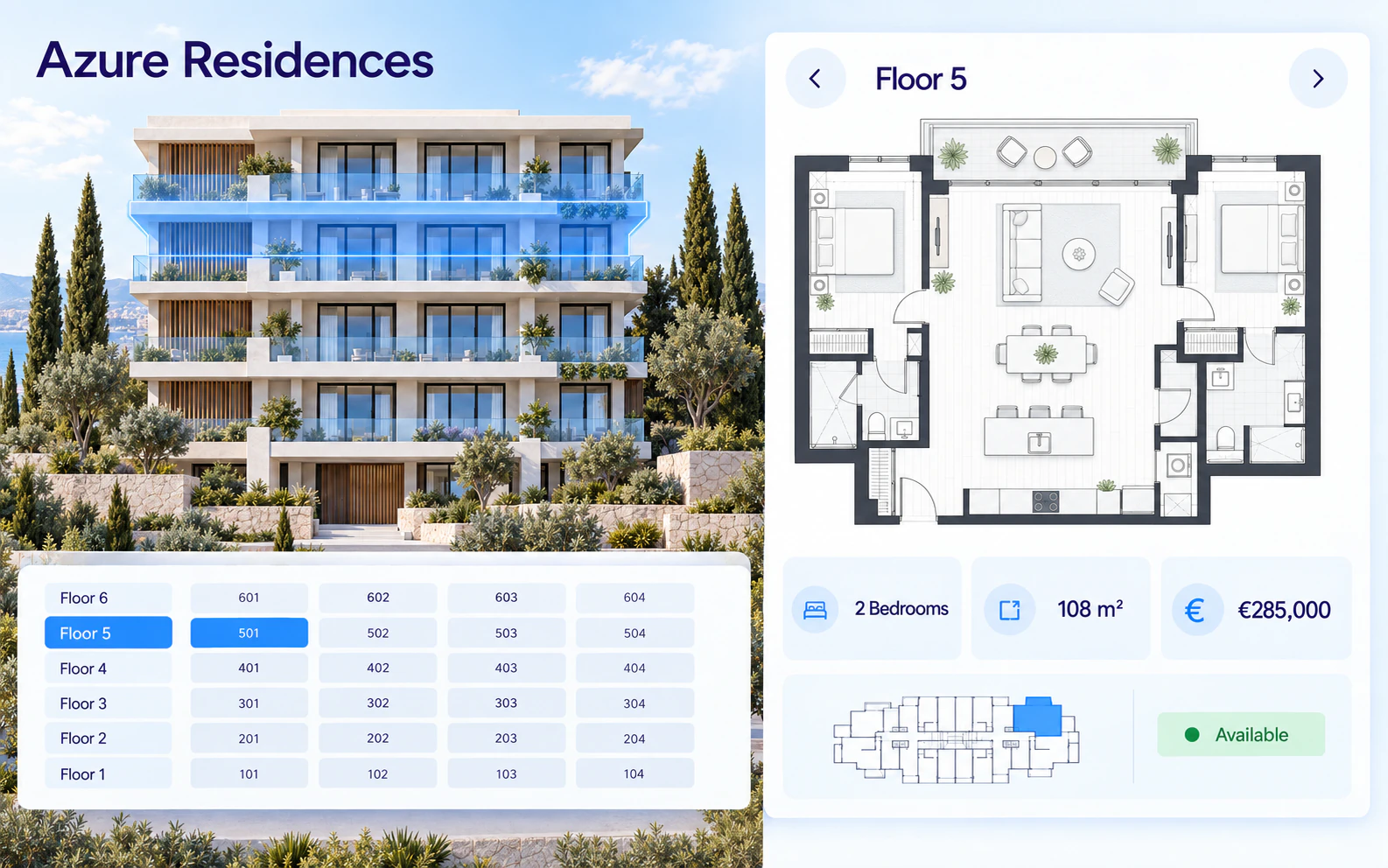 Almond Tree Villas apartment and floor-plan page on NewKey.col.il