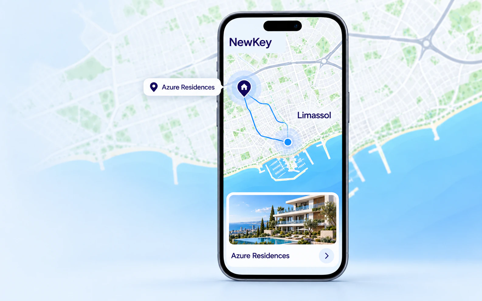 Interactive Cyprus property map on NewKey.col.il