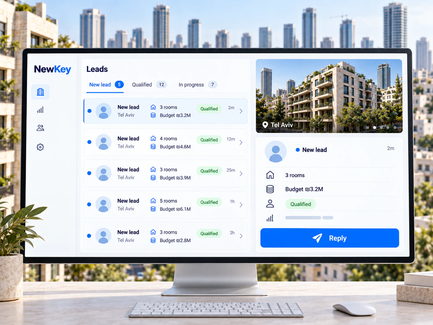 NewKey developer lead-management window